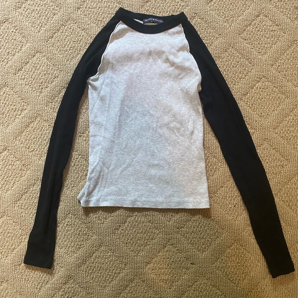 Black and Gray long Sleeve Top